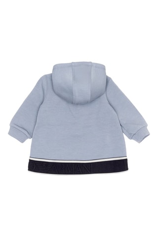 Vestido sudadera con capucha - Emporio Armani - Negro y gris