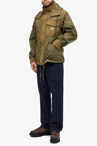 Chaqueta con capucha Velan - Moncler - Verde y marrón