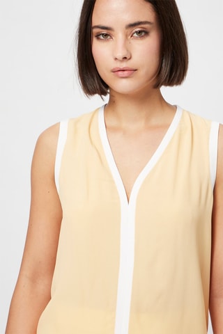 Top de seda - Harmont & Blaine - Blanco y naranja