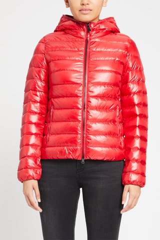 Anorak con brillo con capucha