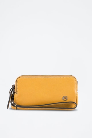 Bolso de mano de piel - Piquadro - Amarillo