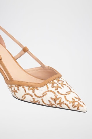 Zapatos de tacón - Beige y blanco