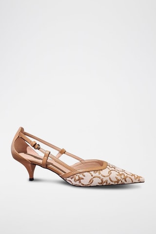 Zapatos de tacón - Beige y blanco