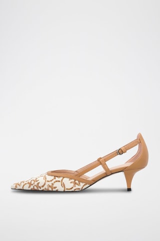 Zapatos de tacón - Beige y blanco