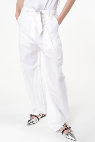 Pantalón de lino - Pinko - Blanco
