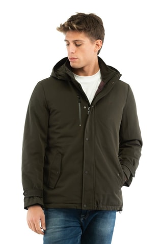 Chaqueta con capucha - Rojo y verde