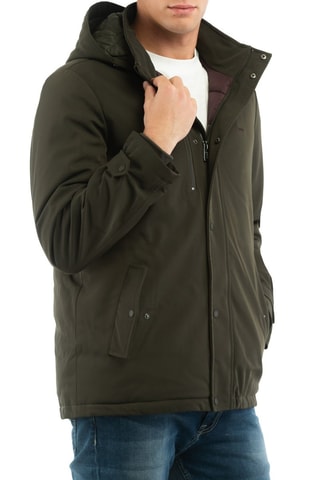 Chaqueta con capucha - Rojo y verde