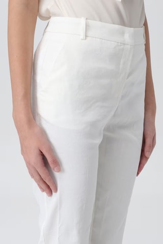 Pantalón pitillo de lino - Blanco