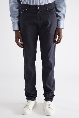 Pantalón de lino - Harmont & Blaine - Azul marino