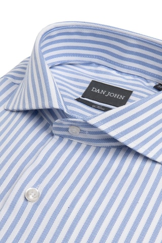 Camisa slim fit - Blanco y azul