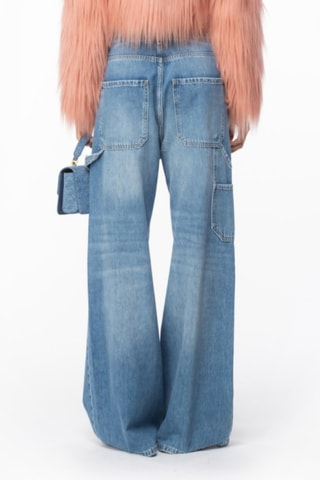 Pantalón wide leg - Azul