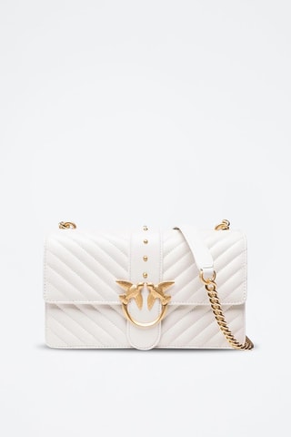 Bandolera de piel ovina napa - Blanco