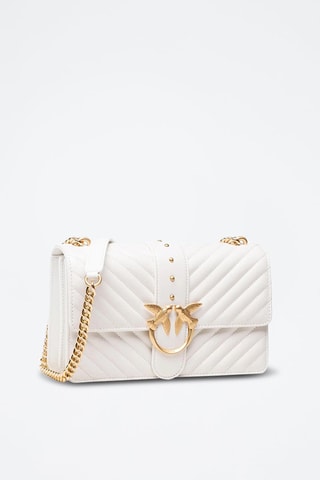 Bandolera de piel ovina napa - Blanco