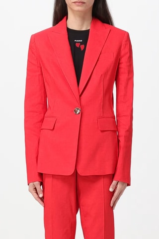 Chaqueta de lino - Rojo