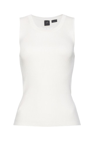Camiseta de tirantes de seda - Blanco