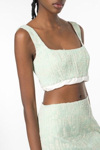 Top - Blanco y verde