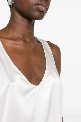 Top de seda - Blanco