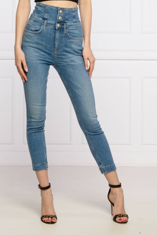 Vaquero skinny fit de tiro alto - Azul