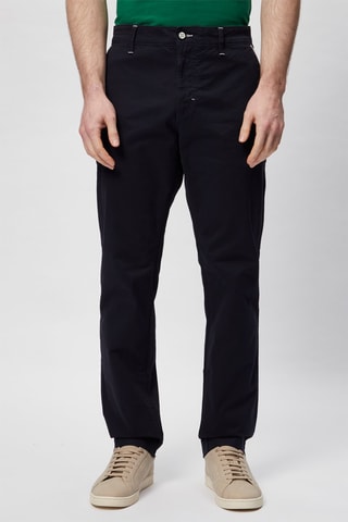 Pantalón recto - Azul marino y negro