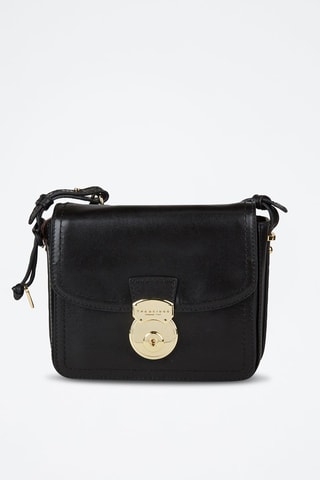 Bandolera de piel Corsini - The Bridge - Negro y dorado