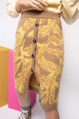Falda - Pinko - Amarillo y marrón
