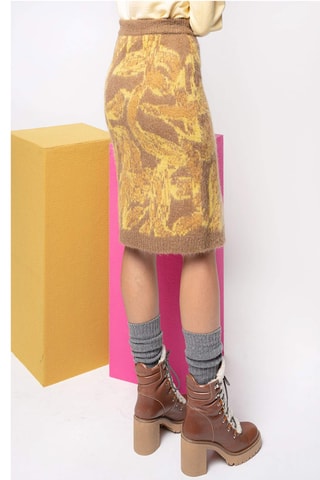 Falda - Pinko - Amarillo y marrón