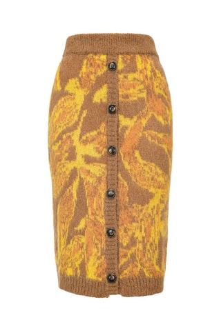 Falda - Pinko - Amarillo y marrón