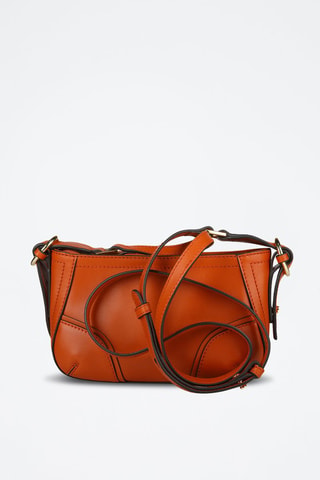 Bandolera de piel Matilde - The Bridge - Naranja y dorado