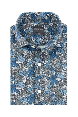Camisa - Blanco, azul y marrón