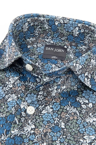 Camisa - Blanco, azul y marrón