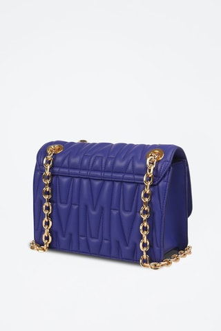 Bandolera de piel ovina  -  Moschino - Azul