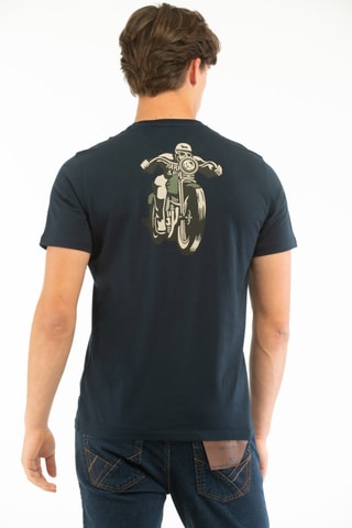 Camiseta -  Harmont & Blaine - Blanco y azul