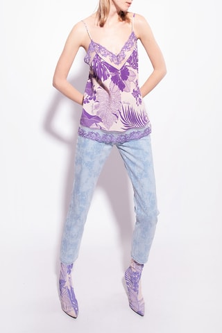 Top - Beige y violeta