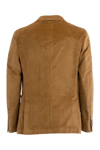 Chaqueta de traje relaxed fit de terciopelo - Incotex - Marrón claro
