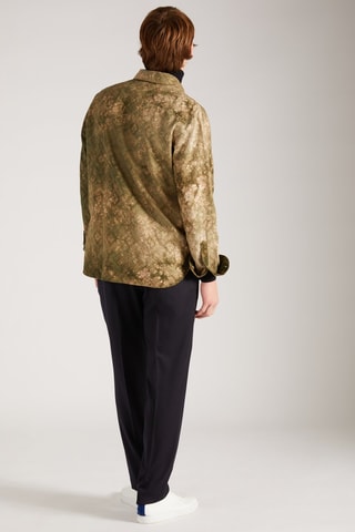Camisa regular fit - Incotex - Beige y verde