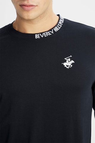Camiseta - Beverly Hills - Blanco y azul