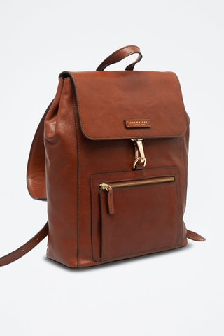 Mochila de piel Alberto - Marrón
