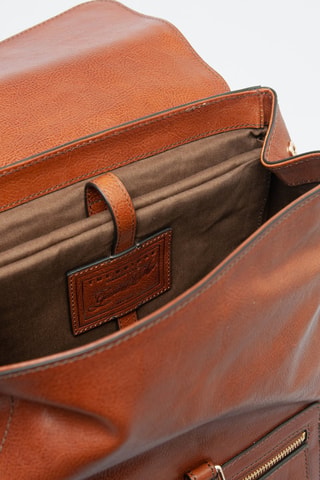 Mochila de piel Alberto - Marrón