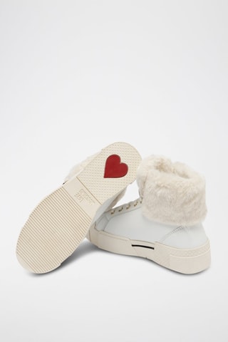 Zapatillas altas de piel - Love Moschino - Blanco