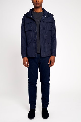 Chaqueta con capucha - Azul marino
