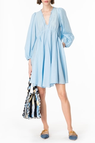 Vestido evasé - Azul