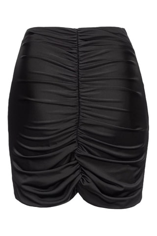 Falda drapeada - Negro
