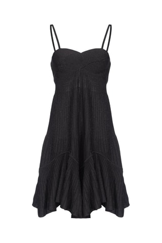 Vestido evasé - Negro