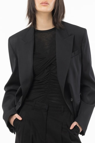 Chaqueta de lana - Negro