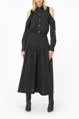 Vestido midi - Negro