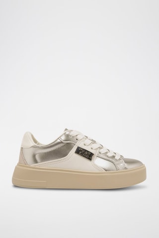 Zapatillas de piel con plataforma