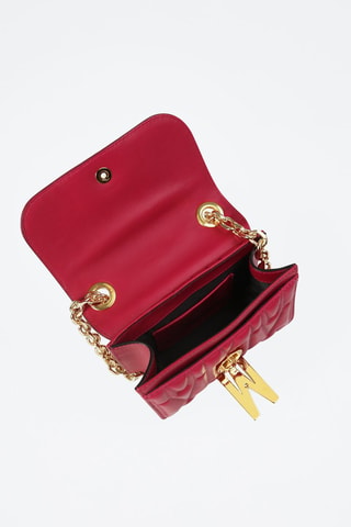 Bandolera de piel ovina  -  Moschino - Burdeos