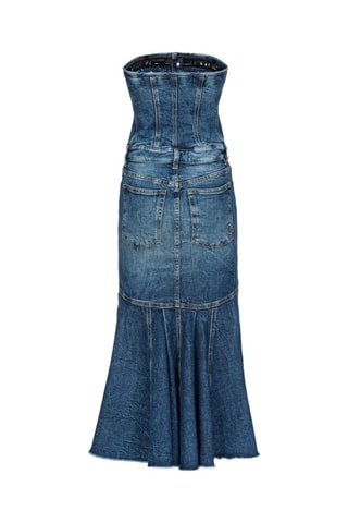 Vestido bustier vaquero - Azul