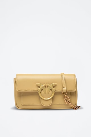 Bandolera de piel - Amarillo y dorado