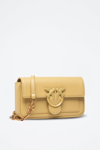 Bandolera de piel - Amarillo y dorado